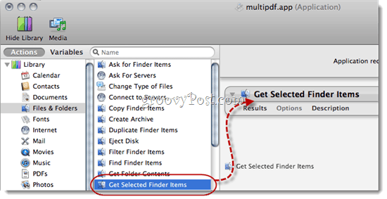 Gabungkan PDF menggunakan Automator menggunakan Mac OS X