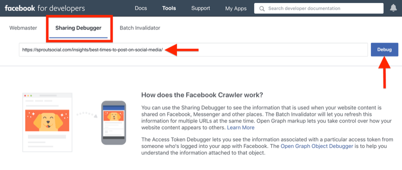 panduan langkah demi langkah tentang cara membersihkan cache menggunakan Debugger Berbagi Facebook