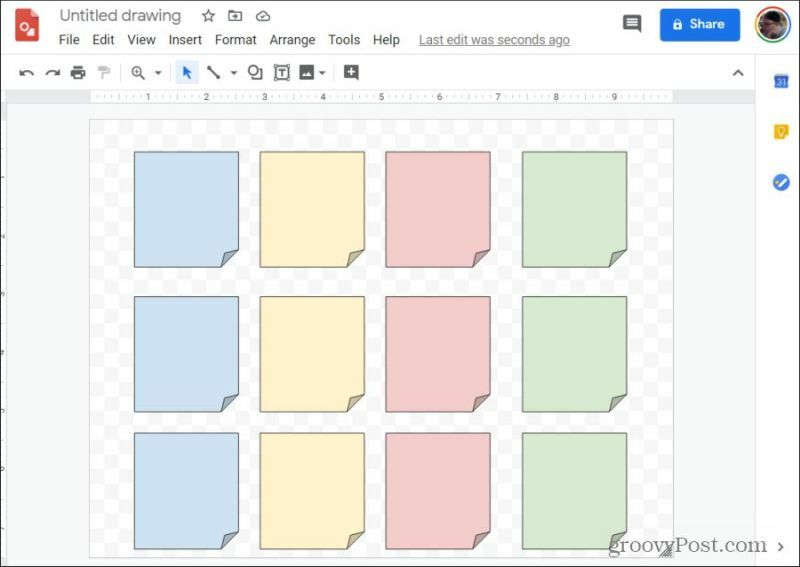 google drawings catatan postit