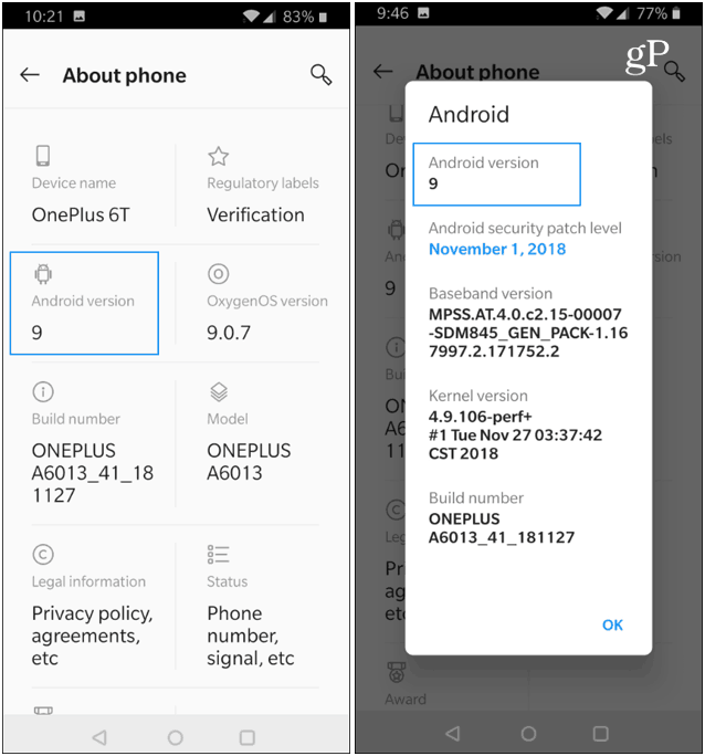 OnePlus Tentang Ponsel Versi Android