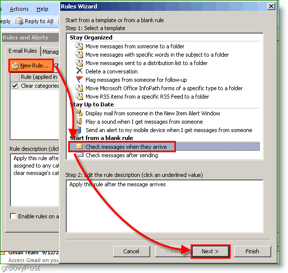 Outlook 2007 - Buat aturan Outlook saat email masuk
