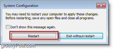 restart windows 7 untuk menyimpan perubahan msconfig