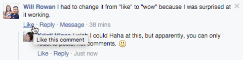 komentar facebook tanpa reaksi