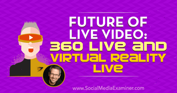 Future of Live Video: 360 Live dan Virtual Reality Live menampilkan wawasan dari Joel Comm di Podcast Pemasaran Media Sosial.