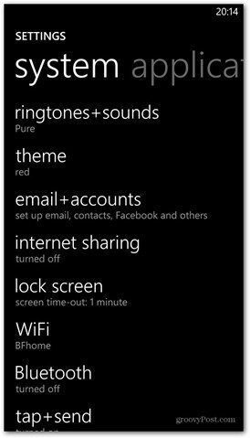 Windows Phone 8 menyesuaikan pengaturan layar kunci