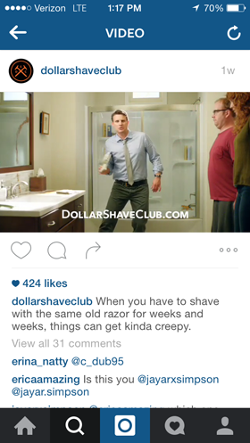 video instagram klub cukur dolar