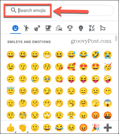 cari emoji di google docs