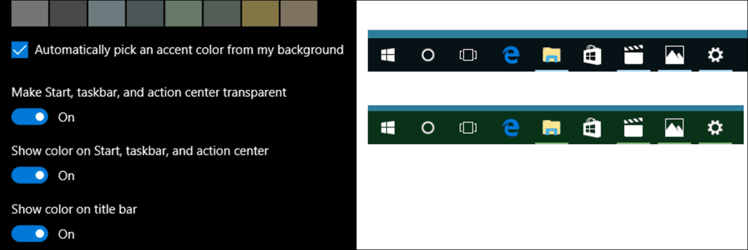 Perbarui Windows 10 Warna dalam Pengaturan Personalisasi