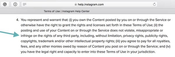 Ketentuan Penggunaan Instagram menyatakan bahwa pengguna harus mematuhi Pedoman Komunitas.