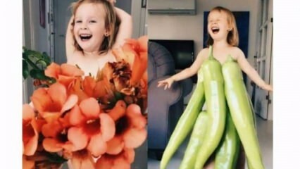 Dia membuat pakaian untuk putrinya dari buah-buahan dan sayuran!