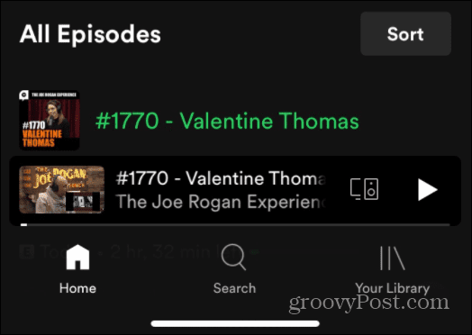Gunakan perintah suara Spotify podcast Joe Rogan JRE