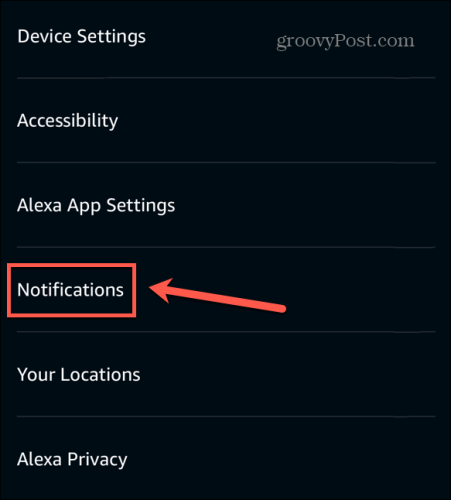 notifikasi aplikasi alexa