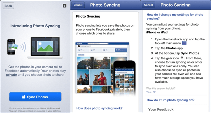 Menggunakan Aplikasi Momen Facebook untuk Mengelola Foto yang Disinkronkan