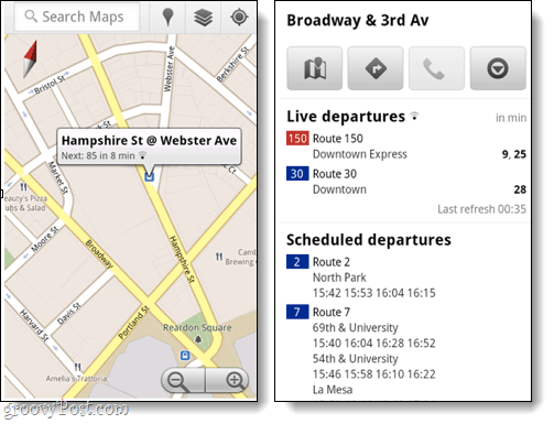 transit seluler untuk peta google