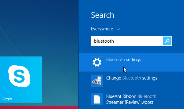 Pencarian Bluetooth Windows