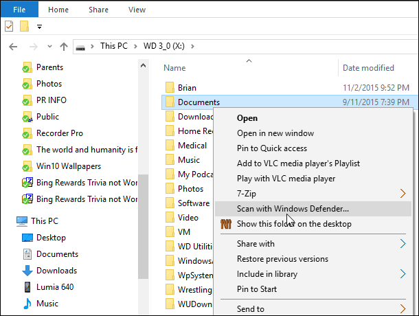 Pindai File dan Folder untuk Malware dengan Windows 10 Defender