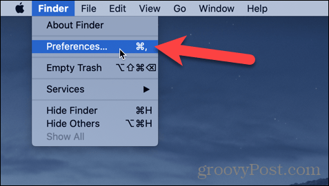 Buka Preferensi Finder di Mac Anda