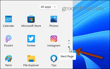 Halaman Berikutnya Mulai Windows 11