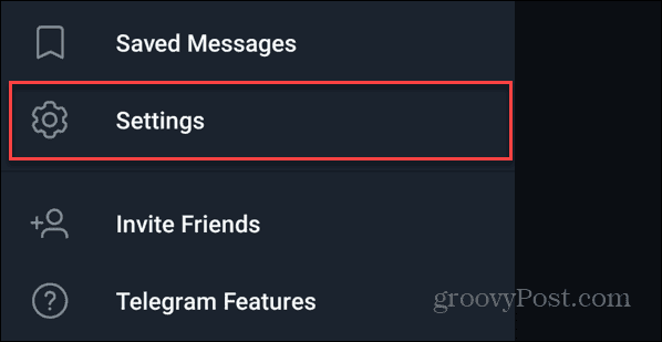 Pengaturan Telegram di Android