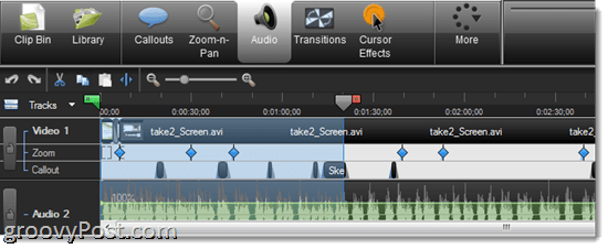 Camtasia 7.1 Ulasan: Timeline