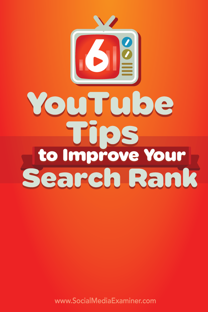enam tips untuk meningkatkan peringkat pencarian youtube