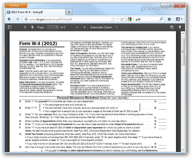Aktifkan Penampil PDF Bawaan di Firefox 15