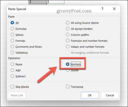 excel paste spesial perkalian