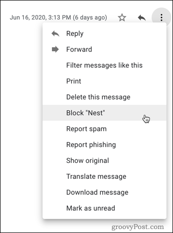 Memblokir di Gmail