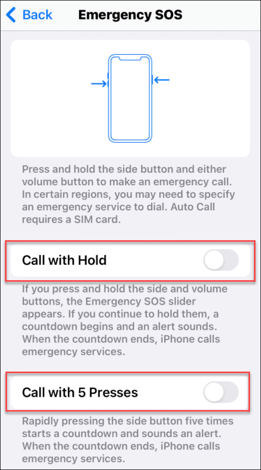 mencegah panggilan 911 yang tidak disengaja di iPhone