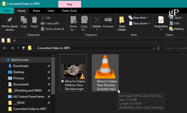 File VLC Konversi yang Selesai