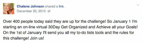 chalene johnson 30 hari tantangan posting facebook