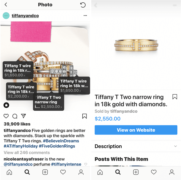 Cara meningkatkan foto Instagram Anda, kiriman gambar yang dapat dibeli oleh Tiffany & Co.