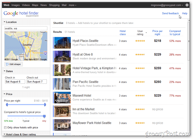 pencari hotel google seattle