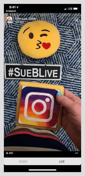 Sue mendapat banyak keterlibatan melalui Instagram Stories.