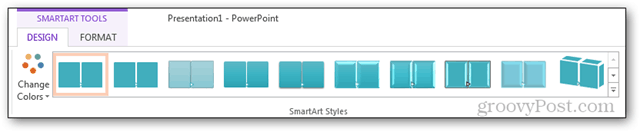 smartart smart art desain tab desain smartart gaya pilihan bevel emboss terlihat bersinar tampilan refleksi