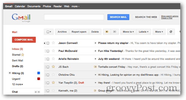 Desain ulang UI Gmail