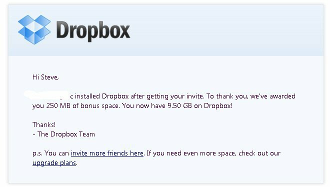 Pembaruan: Cara Mendapatkan "10 Gigs" dari Dropbox Storage secara Gratis