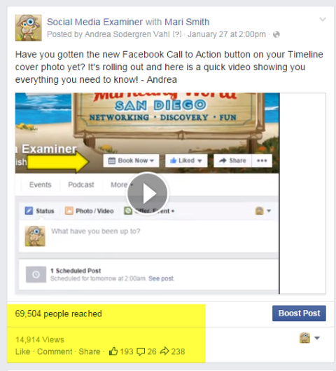 posting video pemeriksa media sosial di facebook