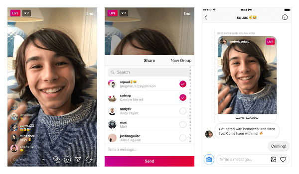 Instagram mengumumkan bahwa pengguna sekarang dapat mengirim video langsung secara pribadi melalui Direct Messaging