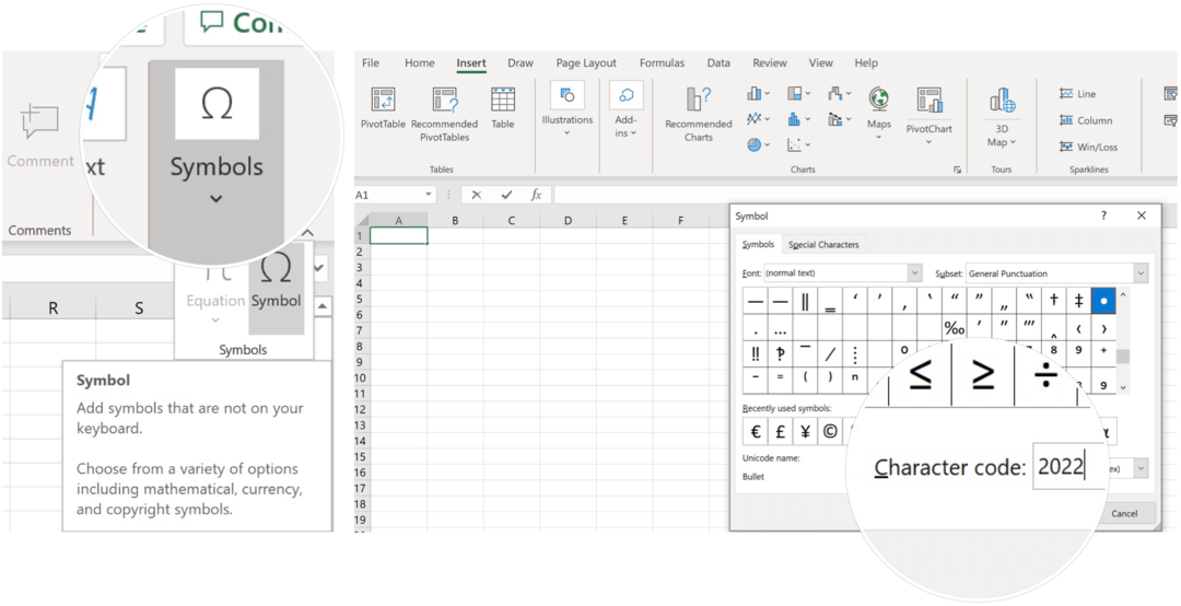 Sisipkan simbol di Microsoft Excel