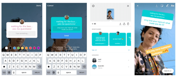 Instagram meluncurkan stiker pertanyaan interaktif di Instagram Stories, cara baru yang menyenangkan untuk memulai percakapan dengan teman-teman Anda sehingga Anda dapat lebih mengenal satu sama lain.
