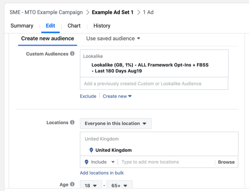 panduan langkah demi langkah untuk membuat kampanye Facebook dengan beberapa opsi teks