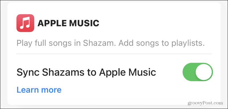 Sinkronkan Apple Music dengan Shazam
