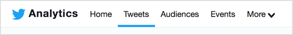 Untuk menganalisis konten Twitter yang telah Anda bagikan, buka tab Tweet di Twitter Analytics Anda.