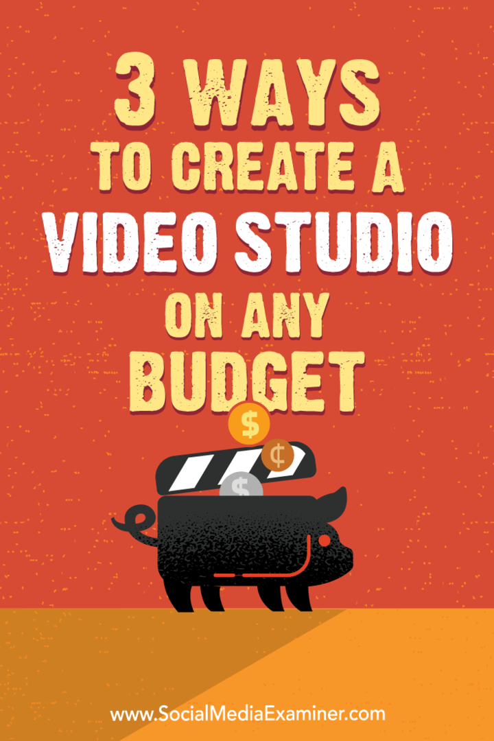 3 Cara Membuat Studio Video dengan Anggaran Berapapun oleh Peter Gartland di Penguji Media Sosial.