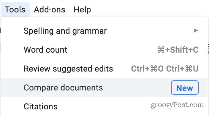 Alat Bandingkan Dokumen di Google Docs