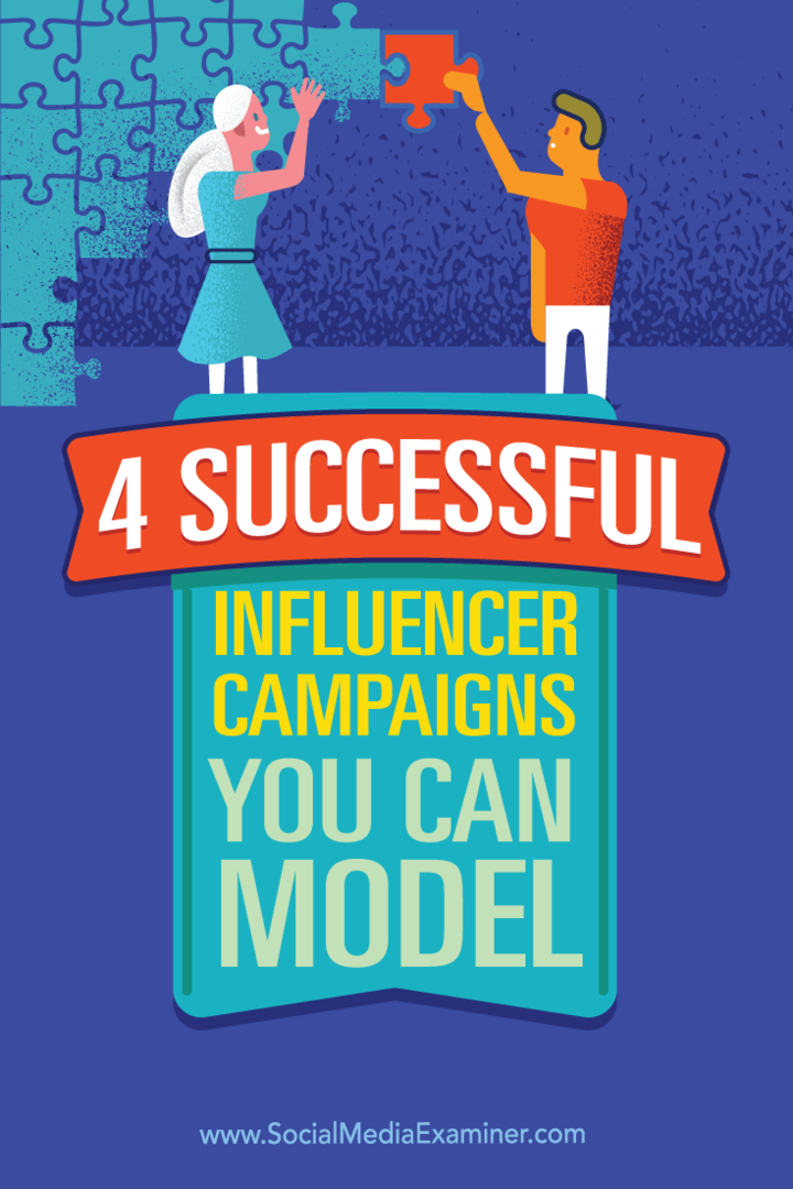 Kiat tentang empat contoh kampanye influencer dan cara terhubung dengan influencer.