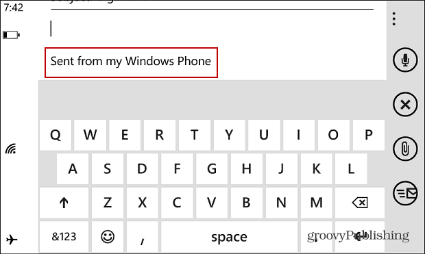 Tanda Tangan Email Windows Phone
