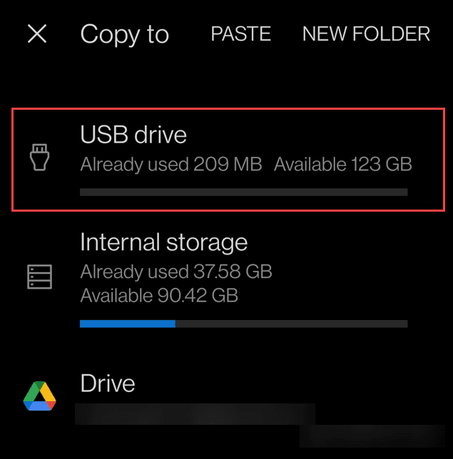 Transfer Foto dari Android ke Drive USB