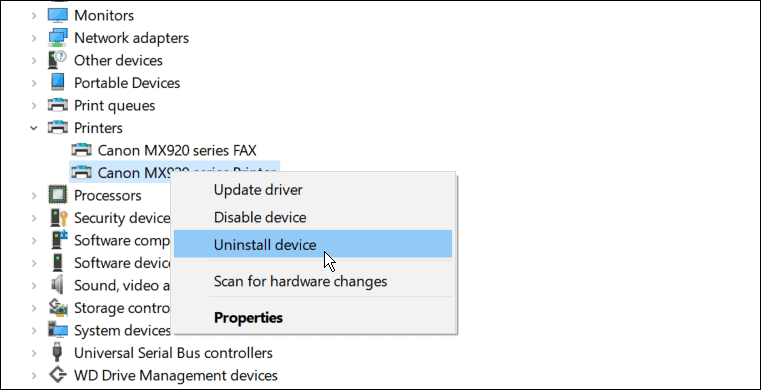 uninstall fix printer drive tidak tersedia di windows 11